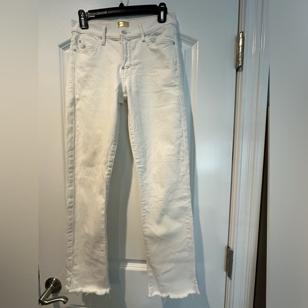 Mother ‘The Rascal Ankle Snippet’ Jean In Cream - image 7